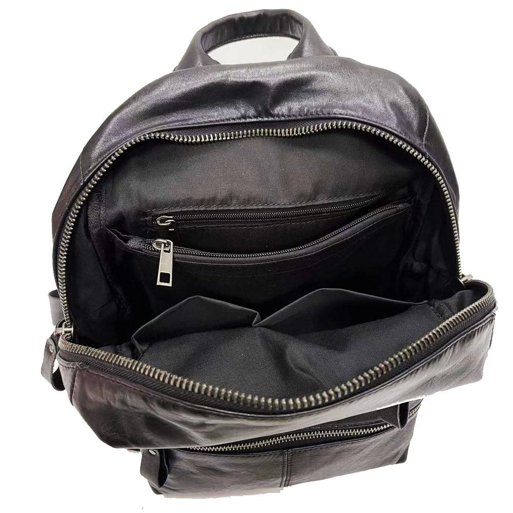 Backpack Women'S Versatile Soft Cowhide Backpack Student School Bag Travel Bag Tide