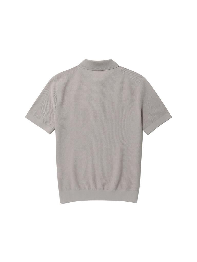 OLZEN Men'S Knitted Collared Short Sleeve Tee_Zog3Et1371Lbe