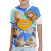 SEALOOK Children Cartoon 3D Print T Shirts Summer Crew Neck Children Clothing 3D Cartoon Print Crewneck Tees