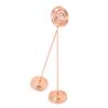 2Pcs Table Number Holder 200mm Round Metal Stdy Semicircle Convex Design Electroplating Technology Photo Holder