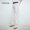 Edition 2025 Spring Women's White Curved Straight-Leg Jeans