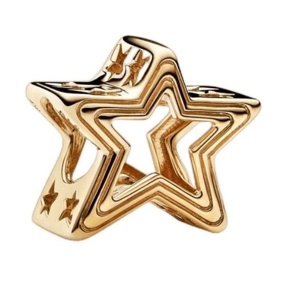 S925 Sterling Silver Shiny Gold Series Crown Lovely Pig Life Tree Beads Fit Original Bracelet DIY Women's Jewelry