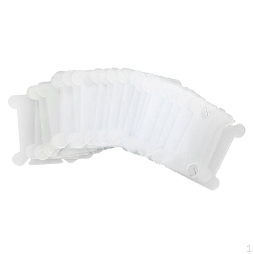 120 Катушек Намотчики Ниток Вышивка Пластик Полупрозрачные Цвета  120pcs Clear