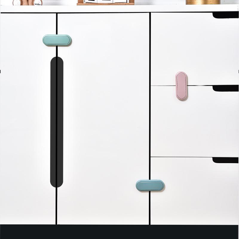 Child Safety Double Door Lock & Finger Pinch Protector - Baby Cabinet Latch & Childproof Cupboard Lock
