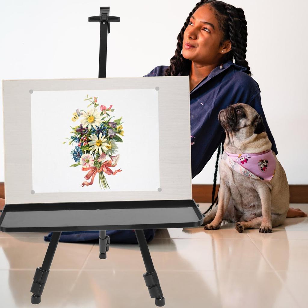 Detachable Easel Tray Attachment Replacement Plastic Paints Tray for Easel Versatile Easel Tray Shelf for Artists Easy to Install and Remove for