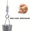 1pc Adjustable 2M 3M 4M 5M Stainless Steel Sling Wire Rope Lights Hanging Kit for Picture Frame Lamp Artwork Fixture Home Decor