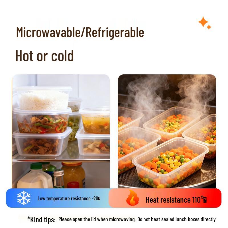 JiWangGu Disposable Rectangular Food Container - 500ml