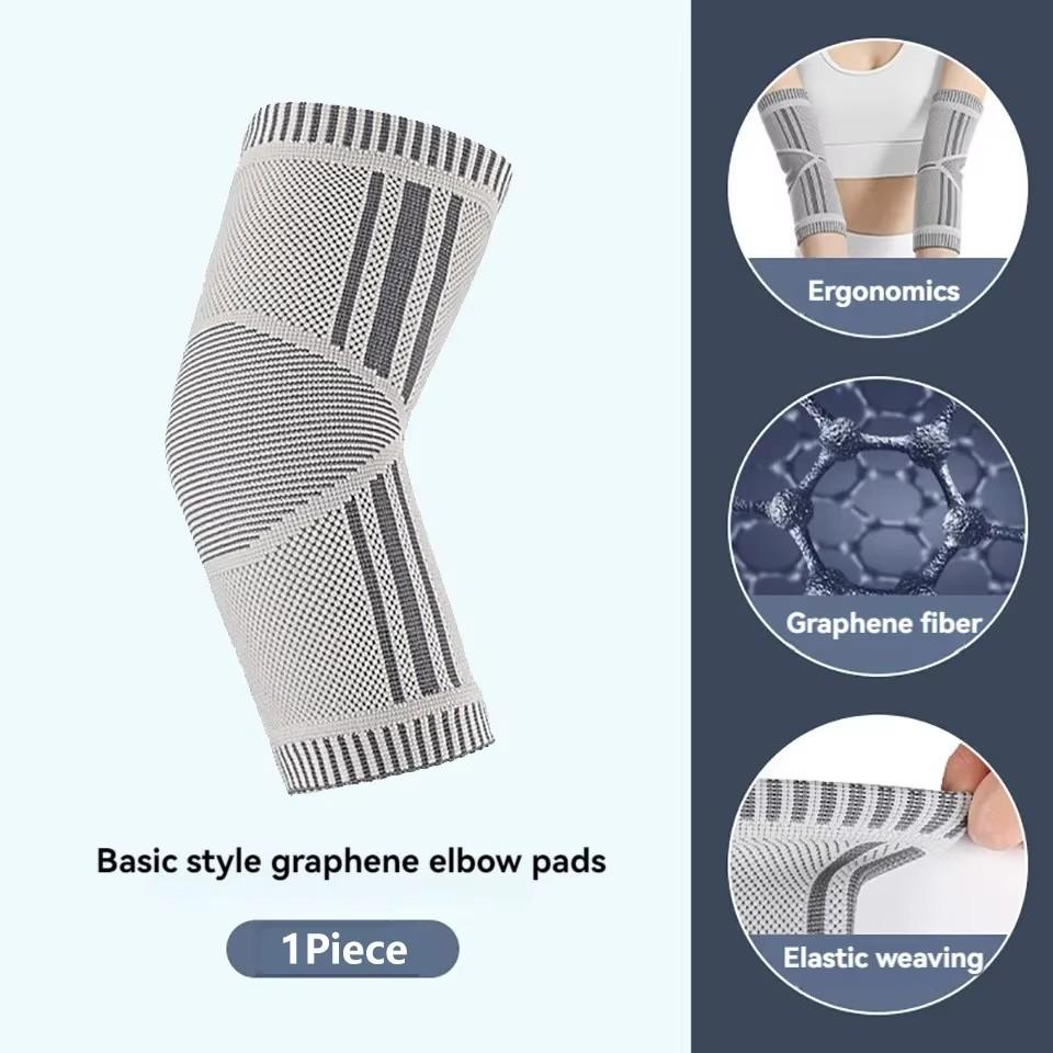 

Gobygo 1Pcs High-Elastic Graphene Elbow Pads Self-Heating Moxibustion Elbow Warmer Joints Elbow Arm Pain Hot Compresses For Arms S