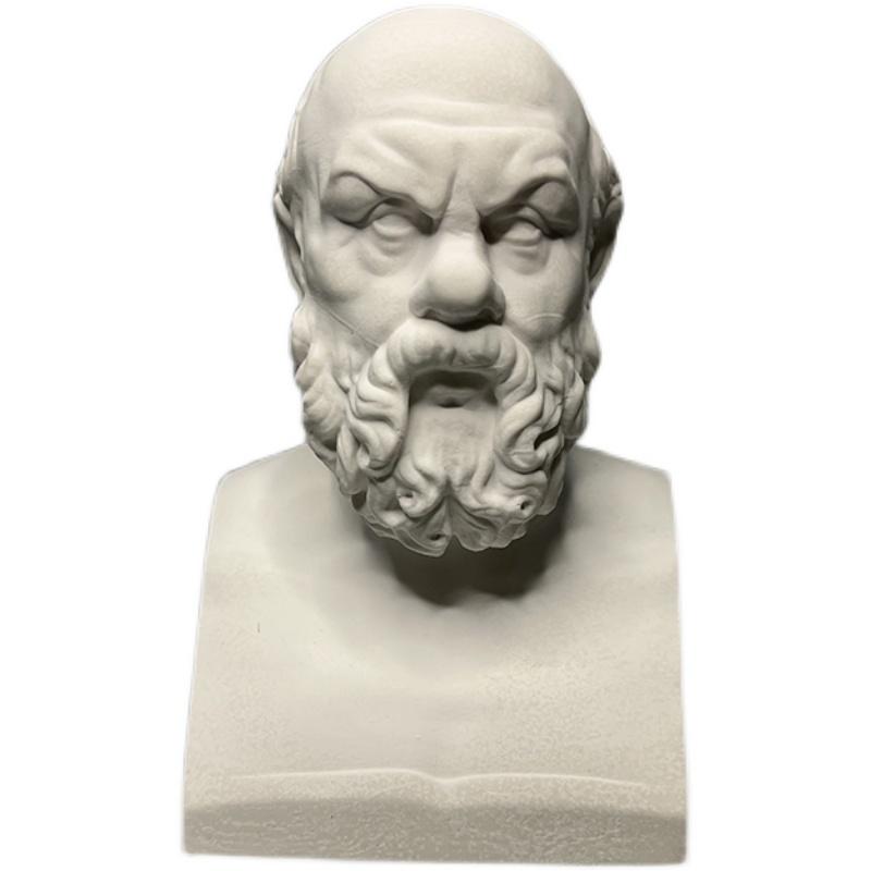 Creative Socrates Plaster Sculpture Bookcase Bookshelf Crafts Ornament Art Relief Character Statue Gift Interior Aesthetic Decor