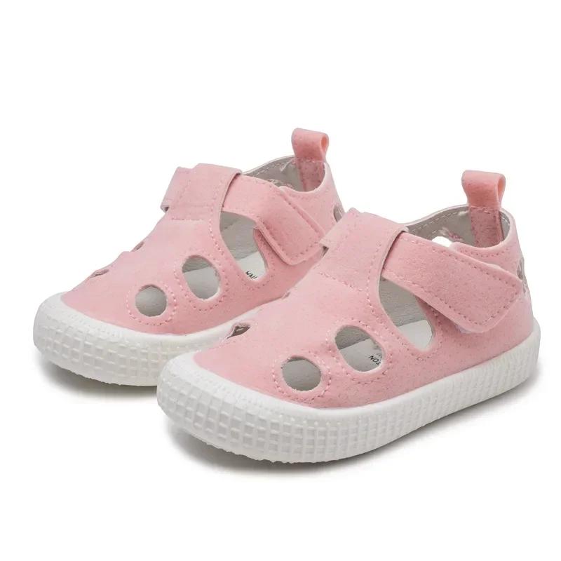 

Baby Boys Half Sandals Spring Summer Beach Shoes for Toddlers Kids Medium Children Half Sandals Hollow Breathable for Girls Soft 30 рожевий