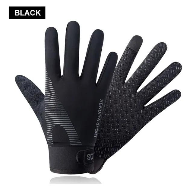 1 Paar Sommer-Fahrradhandschuhe Atmungsaktive MTB-Rennrad-Rutschhandschuhe Touchscreen-Feder-Vollfinger-Motorrad-Reithandschuhe