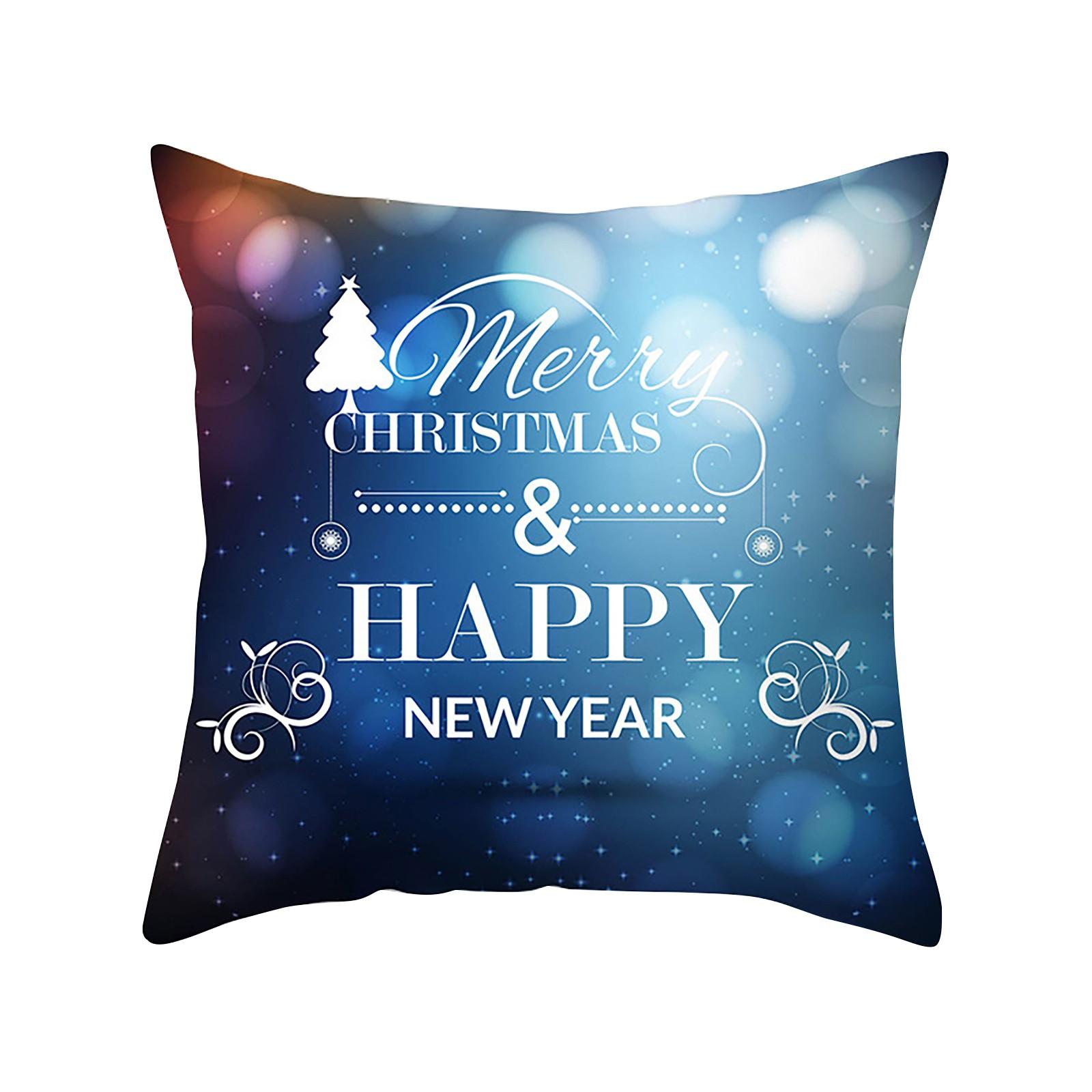 

Счастливого Рождества, наволочка для подушки, 18 X 18 дюймов, Зимний праздник, наволочка для украшения дивана One Size