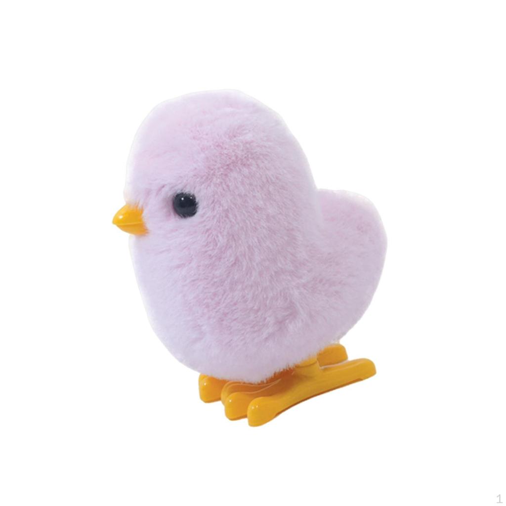 Chick Plush Wind Up Toy Realistic Novelty for Birthday Gifts Basket Stuffers Yellow 31g