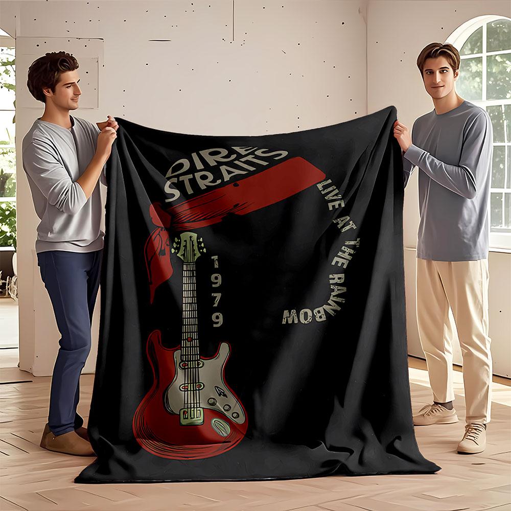 Dire Straits Guitar Blanket for all seasons blanket lunch break throw gift