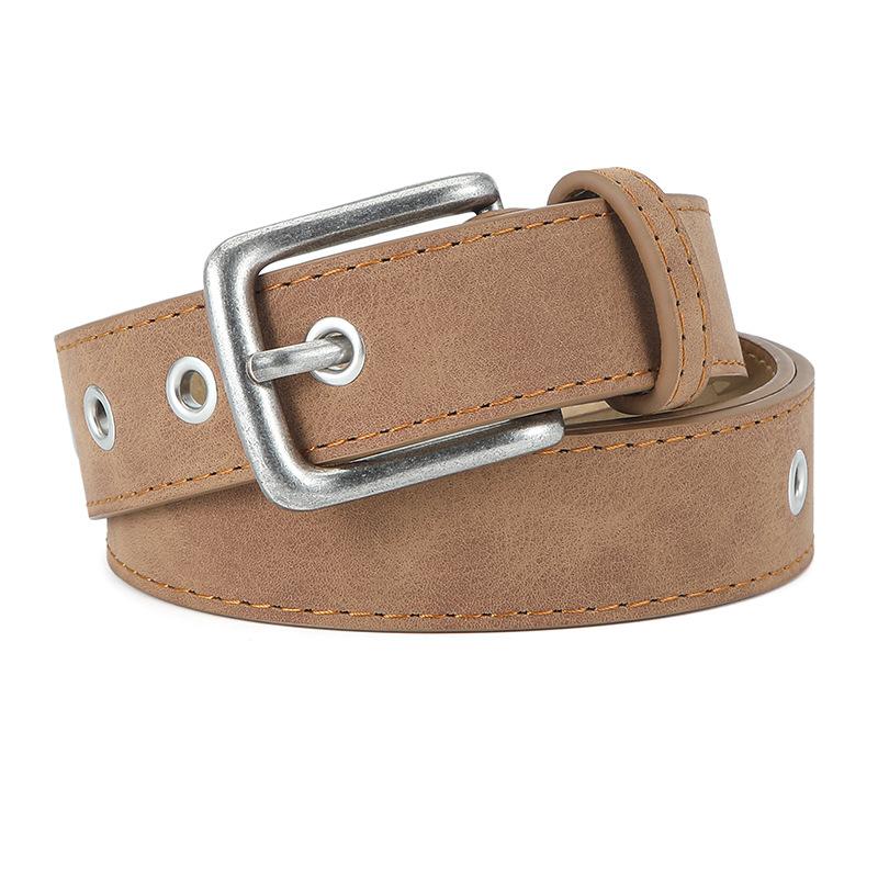 

Frosted Texture Wear-Resistant Pin Buckle Belt, Women S Outer With Retro Literary And Artistic Style High-End Pu Belt 108*3CM верблюд