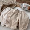 INS Baby Velvet-Lined Cuffed Pants: Autumn/Winter Korean-Style Warm Casual Toddler Wear