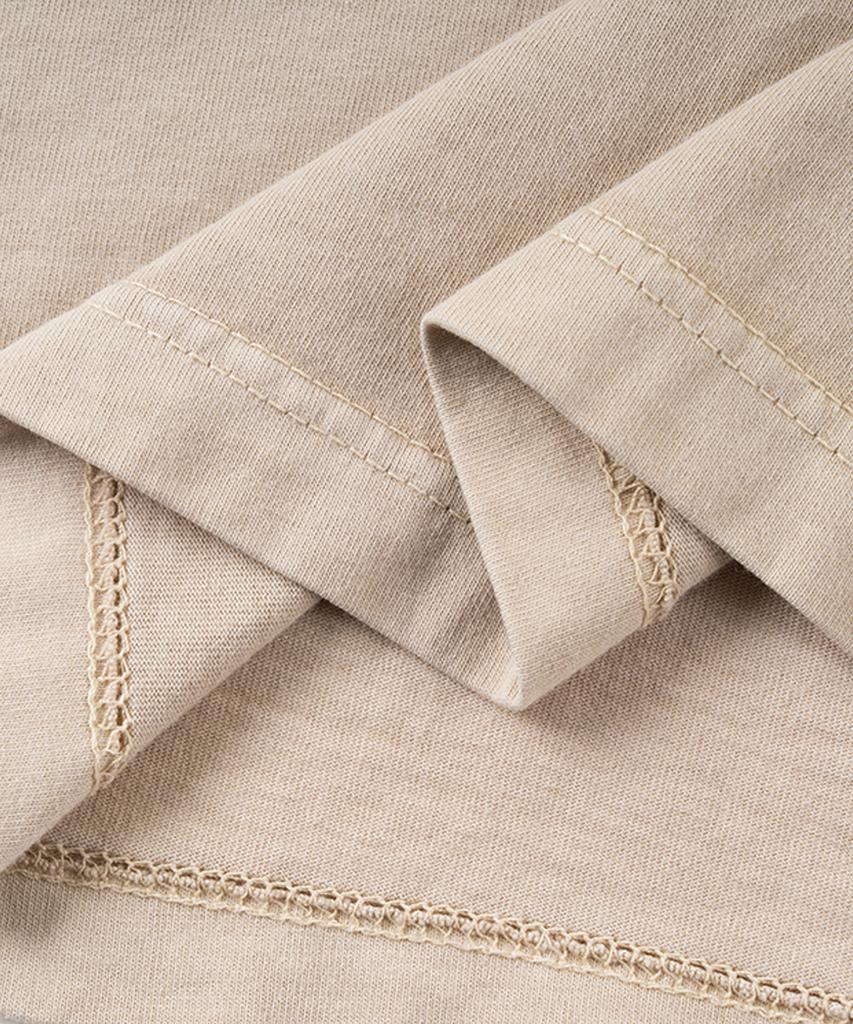 Descheuis Everyday Pigment Crop Short Sleeve Tee Beige