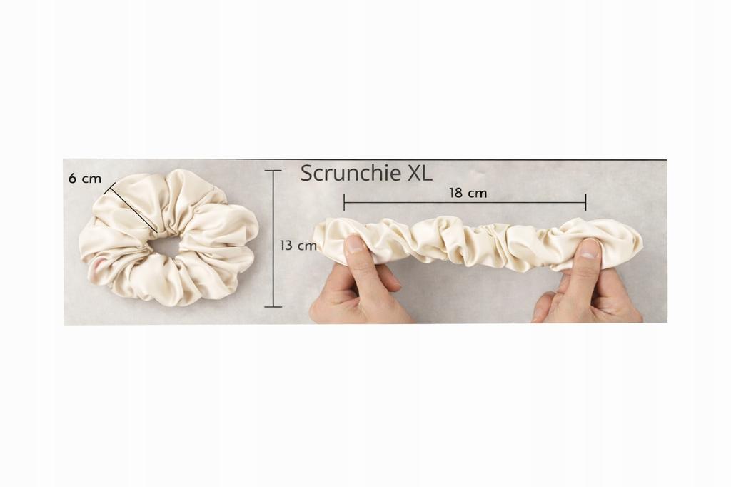 Satin Scrunchies Hair Tie Without Joints 13 Comfortable Ecru