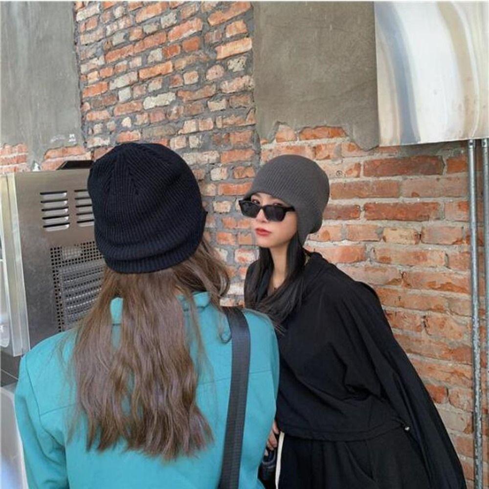 Thickened Beanie Caps Keep Warm Knitted Hat Casual Winter Hats  for Men Women
