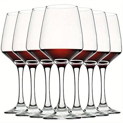 6/8/12pcs Crystal Clear 12oz Wine Glasses Durable Long Stem Glasses Lead-Free Goblet Dishwasher Safe Perfect For Wine Tasting Wedding Christmas Annive