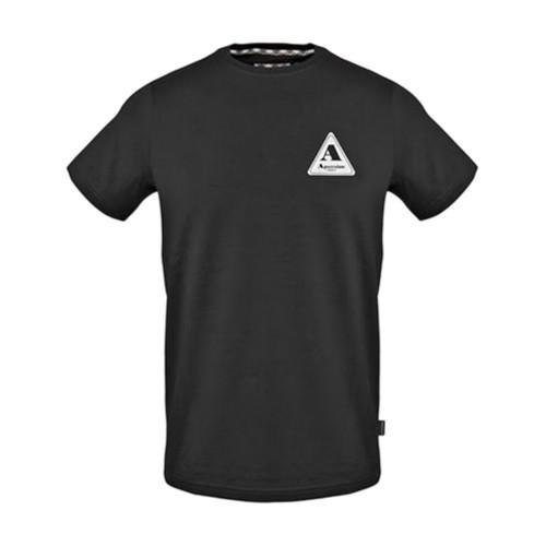 Aquascutum Herren T-Shirt mit Dreieck-Logo und Rundhalsausschnitt