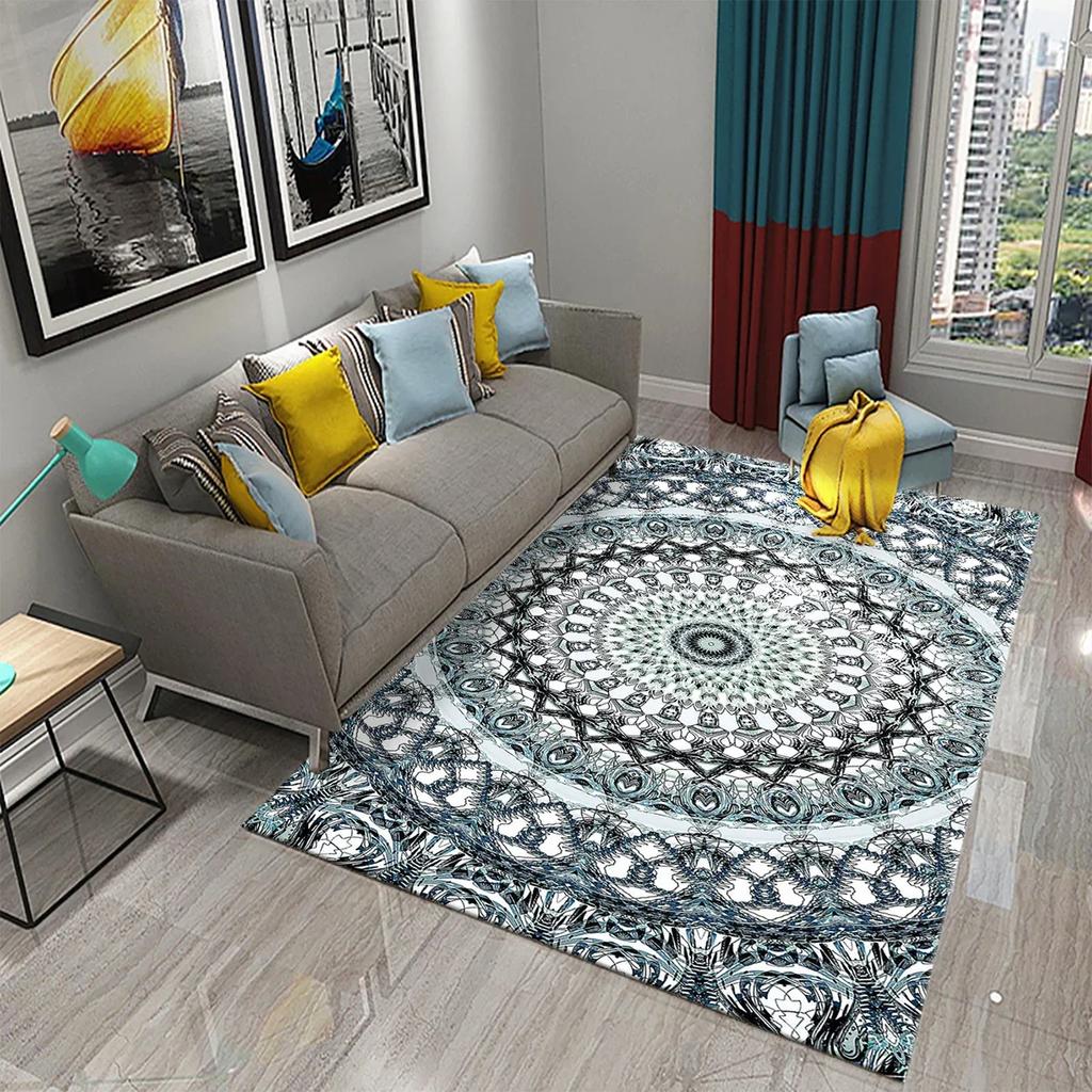 Color Floral Mandala Bohemian Carpet for Hallway Doormat Mat Bedroom Living Room Decor Floor Area Mats Bathroom Non-slip Carpets