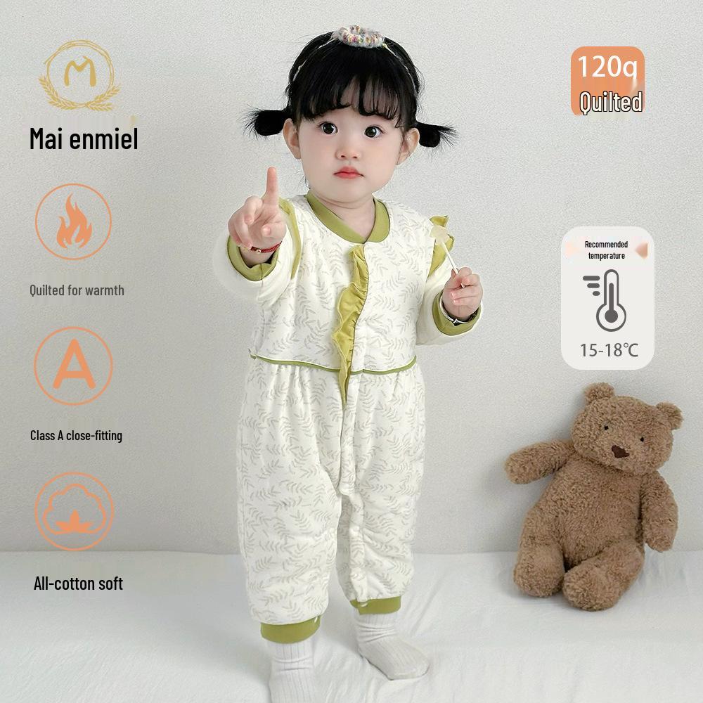 Стеганый детский комбинезон Mai Enmi er - Теплый осенне-зимний ромпер, Класс А, 120 г 66 cm