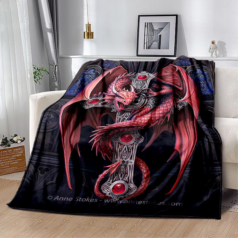Gothic Style Blanket Soft & Cozy Great for Bedding Picnics Livingroom Four Seasons Multipurpose Digital Print Birthday Christmas Gift Blanket