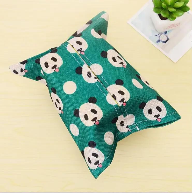 

Милая сумка для салфеток с изображением животных Коробка для детских влажных салфеток из хлопка и льна Чехол для коробки с салфетками Чехол для держателя носового платка Чехлы для салфеток