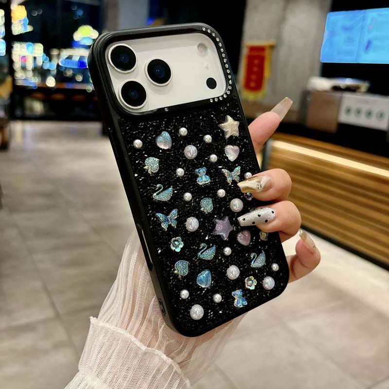 Per iPhone 17 ProMax Custodia Lussuosa Full Glitter Diamante per iPhone 17 Air 16 15 13 14 Pro Max 17Pro Cover Antiurto Caque