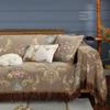 European Jacquard Sofa Cover Tassel Lace Edge Couch Cover Protector Anti-Slip Sofa Cover Chenille Anti Cat Scratch Sofa Cushion