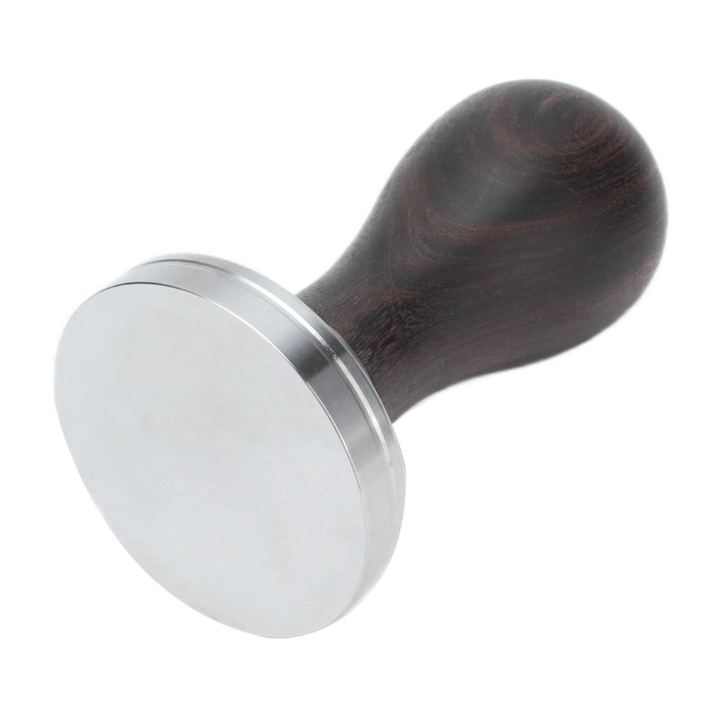 53mm Kaffeepulver Tamper Edelstahl Kaffeehammer mit Holzgriff für Zuhause Büro