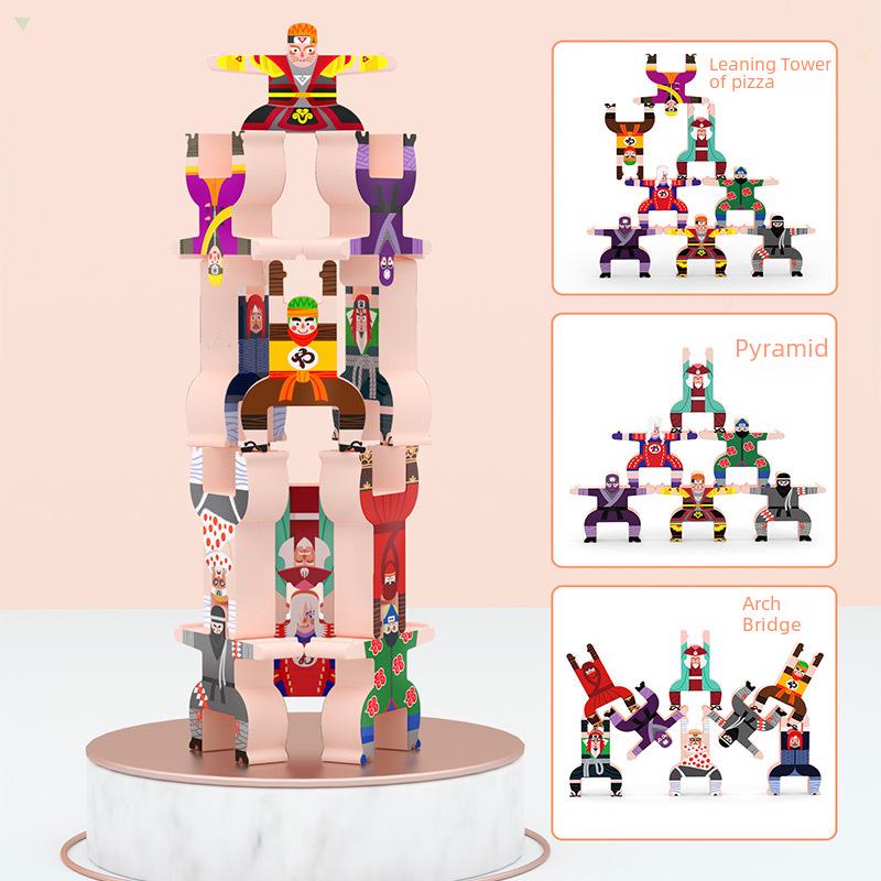 Hercules Ninja İstifleme Blokları: Erken Eğitim için Ebeveyn-Çocuk Etkileşimli Denge Oyunu