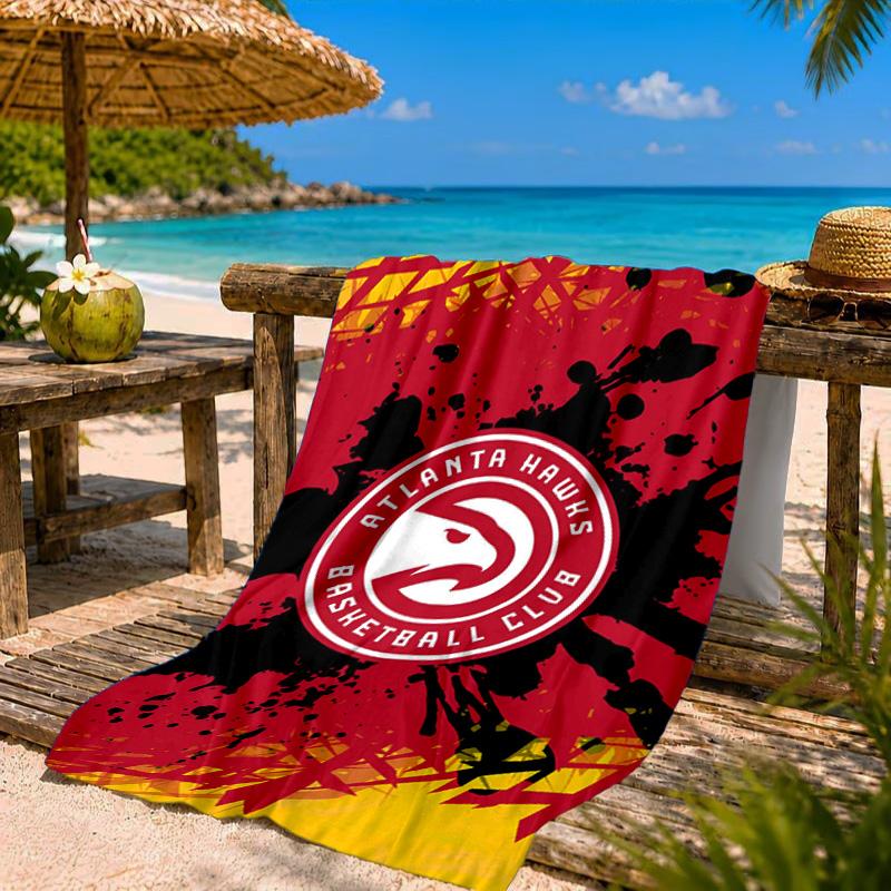 Hawks Basketball Beach Towel Microfiber Beach Towel, Lightweight and Quick-Dry, for Summer Travel, Swimming Pool Fan Birthday Gift