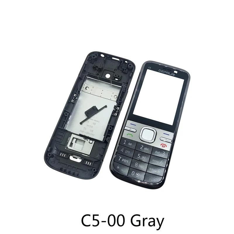 For Nokia 6300 C3 C3-00 C5 C5-00 6303 Battery Back Cover Front Keyboard Housing Case