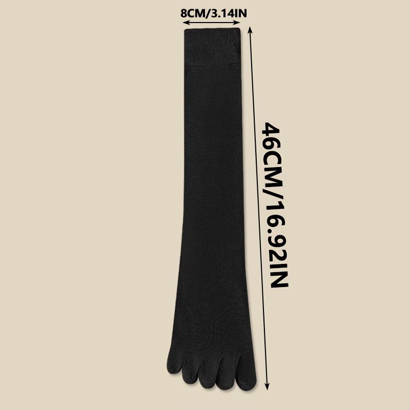 1 Paar Damen Fünf-Zehen-Geteilte Zehen Kompressionssocken - Elastisch Wadenlänge Geeignet für JK-Röcke, College-Uniformen, Kurze Kleider, Kleidersocken
