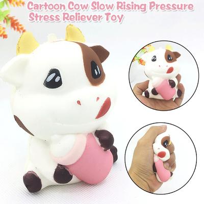 (H0826)Adorable Cartoon Cow Charm Slow Rising Pressure Stress Reliever Hobbies Toys