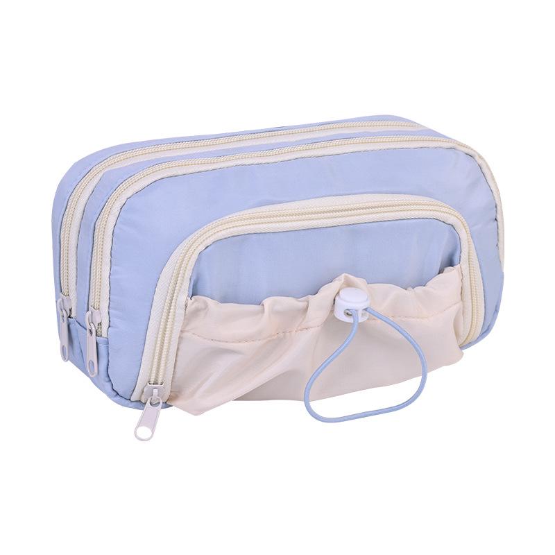 Five-Layer High-Capacity Pencil Case for Girls - Stylish, Retractable, Ideal for Primary and Middle School Students.