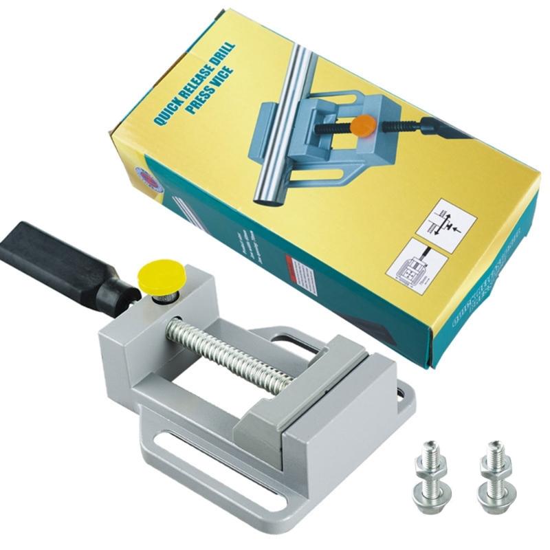 

Aluminum Drill Press Vise with Quick Release Designs Workbench Clamp for Woodworking and DIY Projects Clamping Tool 1