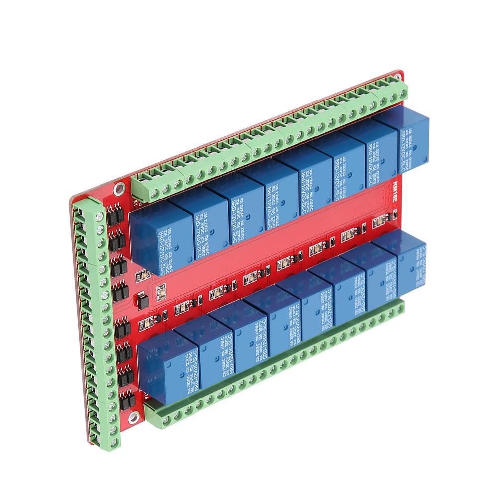 Isolated Type 16 Channel Relay Module Interface Board HighLow Level Trigger (DC 12V)