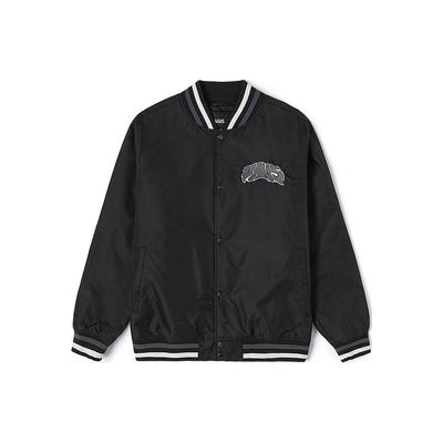 Vans Buchstabenstreifen Einreihige Langarmjacke Unisex Oberbekleidung Schwarz VN000G81BLK
