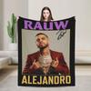 Singer Rauw Alejandro Blankets Fleece Textile Decor Breathable Super Warm Throw Blanket for Bed Outdoor Bedding Throws