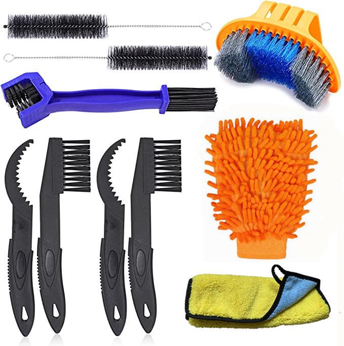 Portable Mountain Bike Chain Cleaner & Maintenance Brush Kit