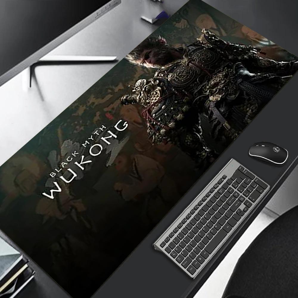 Black Myth Wu Kong Mouse Pad Gaming Pc Accessories Carpet Mause Ped Office Mat Mousepad 900x400 Gamer Desk Computer Table Rug