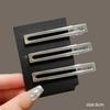3Pcs Silver Y2k Hair Clips for Women Elegant Metal Duckbill Clip Girls Hairpins Side Bangs Barrettes Girls Hair Accessories