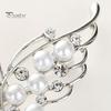 Rhinestone Butterfly Brosje Dame Stilig Sense Light Luksus Utsøkt Delikat Unik Faux Pearl Corsage
