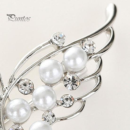 Rhinestone Butterfly Brosje Dame Stilig Sense Light Luksus Utsøkt Delikat Unik Faux Pearl Corsage