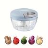 1pc Manual Garlic Grinder & Vegetable Chopper, Multifunctional Garlic Masher, Fruit & Vegetable Cutter, Handheld Kitchen Gadget, 16.91/30.43oz