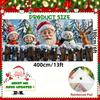2D Christmas Garage Door Decoration Santa, Elves, Snowman & Reindeer Banner