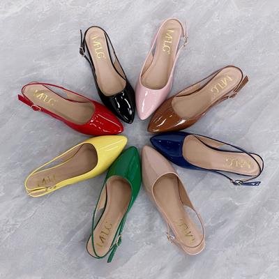 Slingback Flats voor Dames Puntige Gesloten Teen Platte Sandalen Met Gespband Slip On Sandalen Dames Rugloze Comfortabele Kantoor Zomerse Elegante Schoenen